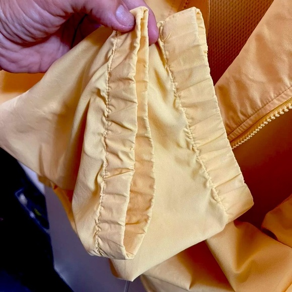 Lands End Lightweight Rain  Jacket Womens Size L 42-44  Yellow Coat Unisex - Picture 6 of 11